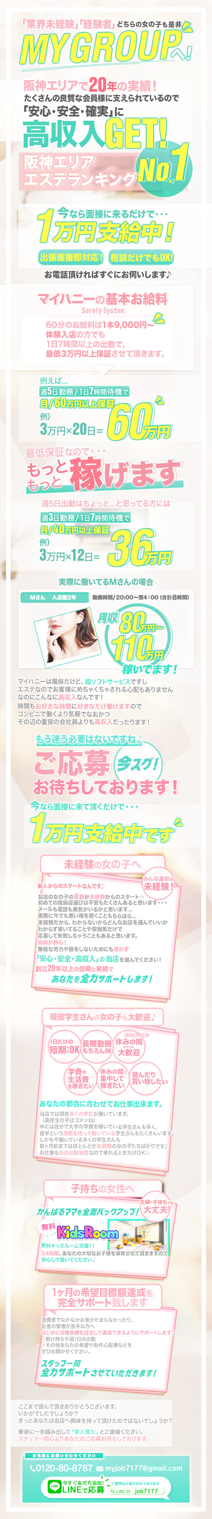 オプション100％バック！！今流行りのエステ店♪